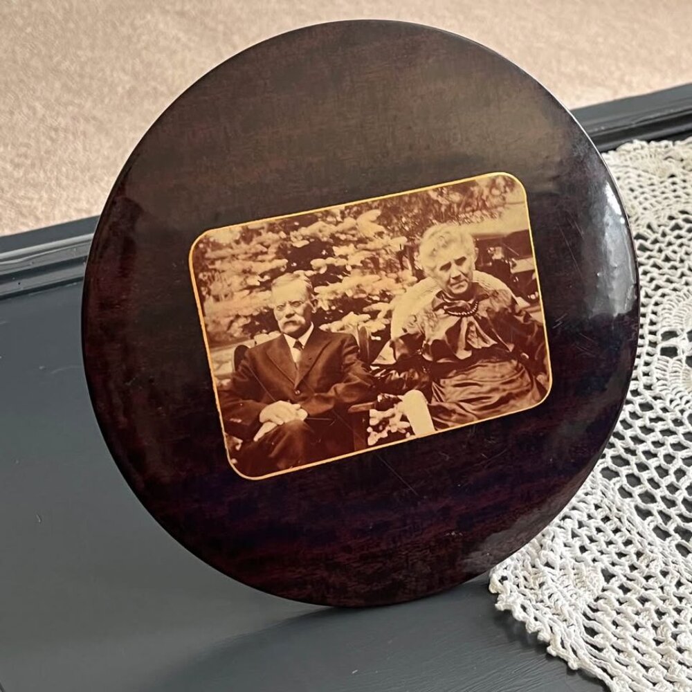 Vintage Tintype Photo Victorian Couple 9" Picture Photography Art